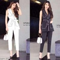 ราคา เซ็ตเสื้อแขนกุดผ้าฮานาโกะ (691299180)
