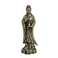 ราคา เจ้าแม่กวนอิม ปางประทานพร พระโพธิสัตว์กวนอิมถือแจกันน้ำทิพย์ วัสดุทองเหลือง สูง 6.7 ซม. #2 Home Decor by Boss (23668774196)