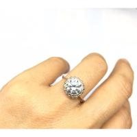 ราคา แหวนเงินแท้เพชรสวิสขาวทรงโบราณหน้าแหวนขนาด 1.1cm. ขนาด54,56,58 (1865524107)