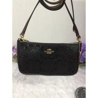 ราคา กระเป๋าCOACH F56518 TOP HANDLE POUCH IN SIGNATURE DEBOSSED PATENT LEATHER (144631389)