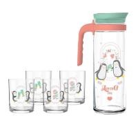 ราคา แก้วน้ำ 285 มล. พร้อมเหยือก 1.39 ลิตร OCEAN GLASS PENGUIN PASSION FAMILY แพ็ก 5 ใบ (25653508492)