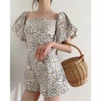 ราคา จั้มสูทลายไทย จั้มแขนพอง (6164785422)