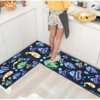 ราคา อุปกรณ์สำหรับจัดเก็บ♂♨☸พร้อมส่ง พรมเช็ดเท้า 2 ชิ้น พรมกันลื่น พรมห้องครัว ห้องน้ำ สามารถซักตากได้ ไม่ลื่น นุ่มเท้า #H123 (9984465402)