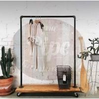 ราคา ราวแขวนผ้า style loft ดีไซด์เก๋(ไม้แท้100%)(ไม้หนา20มิล) (11118892341)