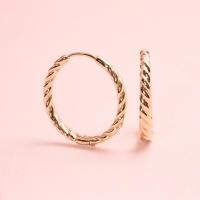 ราคา Grace Fine Jewelry ต่างหูห่วงทองแท้ 9K Love Swirl Huggies (13487205099)