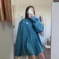 ราคา เสื้อเชิ้ตแขนยาวสีเขียว เสื้อเชิ้ตเกาหลี Oversize Shirt (3050874153)