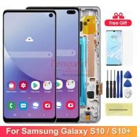 ราคา Tft S10+ หน้าจอสัมผัสดิจิทัล Lcd พร้อมกรอบ แบบเปลี่ยน สําหรับ Samsung Galaxy S10 Plus G975F Samsung S10 G973F (12698433464)