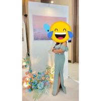 ราคา เดรส ราตรียาวสีเขียวมิ้นท์ (19635769955)