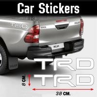 ราคา งานตัด TRD สติ๊กเกอร์ติดรถกระบะ TOYOTA สติ๊กเกอร์ติดรถ สติ๊กเกอร์ติดข้างรถ ลายติดรถTRD วีโก้ HILUX VIGO สีขาว รถแต่งซิ่ง (1813486181)
