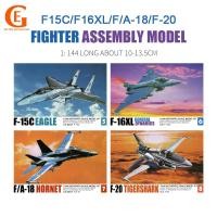 ราคา โมเดลเครื่องบินพลาสติก USA F15C Eagle F16XL F/A-18 Hornet F-20 Tigershark 1/144 ของสะสม (8691268534)