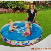 ราคา สระว่ายน้ำ สระน้ำ ขอบตั้ง ไม่ต้องเป่าลม ขนาด 1.52 เมตร สูง 25 เซน (2004884944)