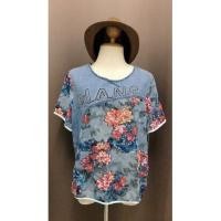 ราคา เสื้อยีนส์ลายดอกปักอกมือสองสวยคุ้ม (12635214477)