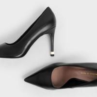 ราคา New 100% Charles & Keith Black Pump หนังสีดำ (4716485573)