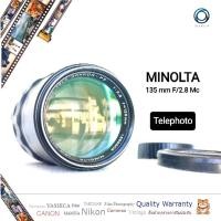 ราคา เลนส์มือหมุน ยี่ห้อมินอลต้า MINOLTA ROKKOR-pf 135MM.F2.8 Mc Tele พร้อมฝาหน้า ท้าย SN1558609MD MOUNT (18014360080)