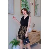 ราคา ไซส์ XL จั้มสั้นผ้าทอ จั้มกางเกงกระโปรงงานตามหาสวยมากงานป้าย RITA BRAND (14580777062)