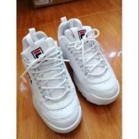 ราคา Fila disruptor 2 white มือสอง แท้! (1970938926)