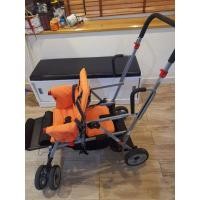 ราคา รถเข็นเด็กพี่น้อง​ยี่ห้อ joovy มือสองสีส้ม (9046861722)