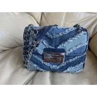 ราคา แท้% มือสอง Michael Kors Sloan Small Denim Chevron Crossbody Shoulder Bag (9361779272)