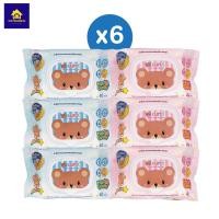 ราคา KUMA ทิชชูเปียก 40 แผ่น ผ้าเช็ดทำความสะอาดผิวแบบเปียก แบบแพ็ค 6 ชิ้น (23301616787)