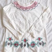 ราคา เสื้อปักลายชนเผ่ากระดุมหลัง มือ2 (350584110)