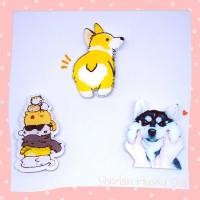 ราคา เข็มกลัดน้องหมา น้องแมว คอร์กี้ ไซบีเรียน ฮัสกี้ เข็มกลัดติดเสื้อ เข็มกลัดลายการ์ตูน เข็มกลัดติดกระเป๋า เข็มกลัดน่ารัก (343265163)