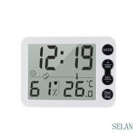 ราคา Selan นาฬิกาดิจิทัลติดผนัง ถ้วยดูด กันน้ํา ห้องครัว ห้องน้ํา อุณหภูมิ ความชื้น เซนเซอร์ สําหรับแสดงเวลา (10899503815)