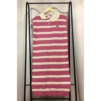 ราคา เดรสยาว ผ้สนิตติ้ง ลายขวาง ชมพู ครีม เนื้อผ้าดี ยืดหยุ่นได้ดีค่ะ (23670497656)