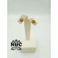 ราคา ต่างหู ทองเหลือง ประดับเพชรซีก (6349768531)