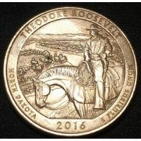 ราคา สหรัฐอเมริกา (USA), ปี 2016, 25 Cents, Theodore Roosevelt, North Dakota ชุดเหรียญ America the Beautiful Quarter (7889781781)
