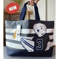 ราคา กระเป๋าถือ Beverly Hills Polo Club carry bag ลายหมี กระเป๋าbhpc กระเป๋าผ้าพี่หมี ของแท้จากช็อป (9133109524)