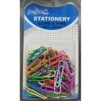 ราคา คลิปหนีบกระดาษ ลวดเสียบกระดาษ หลากสี จำนวน 100 ตัว Paper Clip (3504012026)