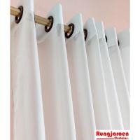 ราคา ผ้าม่านโปร่งขาว (ลายดอกไม้ป่า) แบบตาไก่ โปร่งแสง ผ้าฝ้ายสังเคราะห์ By ร้านรุ่งเจริญผ้าม่าน (22508498206)