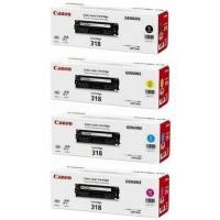 ราคา Canon Cartridge-318 BK / C / Y / M ตลับหมึกโทนเนอร์ สีดำ สีฟ้า สีเหลือง สีชมพู ของแท้ (17823532889)