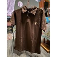 ราคา เสื้อมือสอง เสื้อคอปก สีน้ำตาลเข้ม ลายเพลย์บอย ไซส์ M (24150760360)