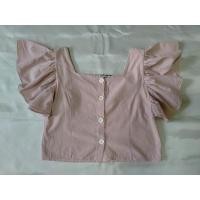 ราคา เสื้อครอป แขนระบาย ทรงคอเหลี่ยม (16390714391)