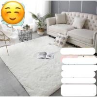 ราคา พรมปูพื้น สีขาวนวล ขาวนม ขนนุ่ม (18441654783)