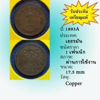ราคา No.61217 ปี1893A GERMANY เยอรมัน 1 PFENNIG เหรียญสะสม เหรียญต่างประเทศ เหรียญเก่า หายาก ราคาถูก (22276293049)