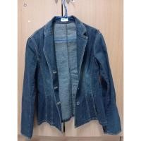 ราคา เสื้อคลุมยีนส์ สูทยีนส์ แบรนด์ ELLE มือสองสภาพดีมาก อก38 ยาว 23 (24506961993)