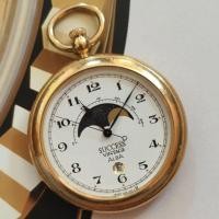 ราคา นาฬิกาพก นาฬิกาวินเทจ Alba by Seiko หน้าพระจันทร์ เรียบหรู ตัวเรือนทองสวย ระบบถ่าน (22888456497)
