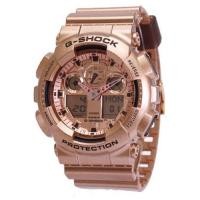 ราคา CASIO G-Shock Analog-Digital นาฬิกาข้อมือชาย สีทอง สายเรซิ่น GA-100GD-9 (63177833)