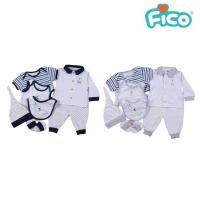 ราคา Fico เสื้อผ้าเด็กแรกเกิด เซ็ท 7 ชิ้น ลายน่ารักๆ ลายหมี F031 (9611235315)