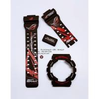 ราคา กรอบสาย G-SHOCK แท้ สีดำด้านฟอนต์แดงสลับขาว สกรีนลาย Republic of Gamers ใส่รุ่น GA-100,GA-110,GA-120,GD-100 สายนาฬิกา (7418681331)