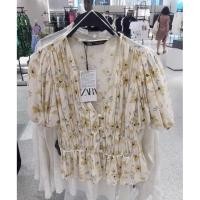 ราคา zara แบรนด์แท้100%เสื้อแขนพองน่ารัก (8071516135)