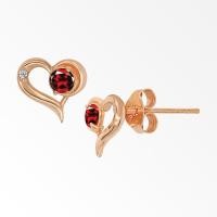 ราคา A.CEMI Garnett- January Birthstone Stud Earring พลอยแท้ โกเมน ต่างหูพลอยแท้ โกเมน ต่างหูเงินแท้ ชุบทอง 18K โรสโกลว์ (10348995111)