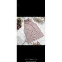 ราคา เสื้อแขนกุด ผ้าซาติน สีชมพูกะปิ (21006423628)