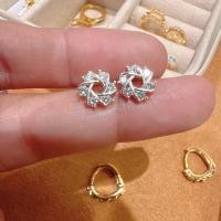 ราคา ต่างหูแป้นCZ กังหัน(ก้านเงิน) (25108357169)