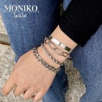 ราคา MONIKO เซตสร้อยข้อมือเงินและทอง กำไล 4 เส้น/แพ็ก เครื่องประดับสำหรับเด็กผู้หญิง (19639553469)