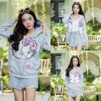 ราคา เสื้อกันหนาวคิตตี้ มีฮู้ด Kitty Hooded Jacket (1692430557)