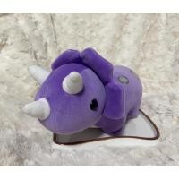 ราคา ตุ๊กตาไดโนเสาร์สีม่วง Purple Triceratops เนื้อมาช นุ่มมาก (12275378354)