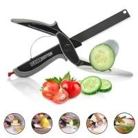 ราคา มีดหั่นพร้อมเขียง 2 in 1 สแตนเลส Clever Cutter สีดำ (61382873)